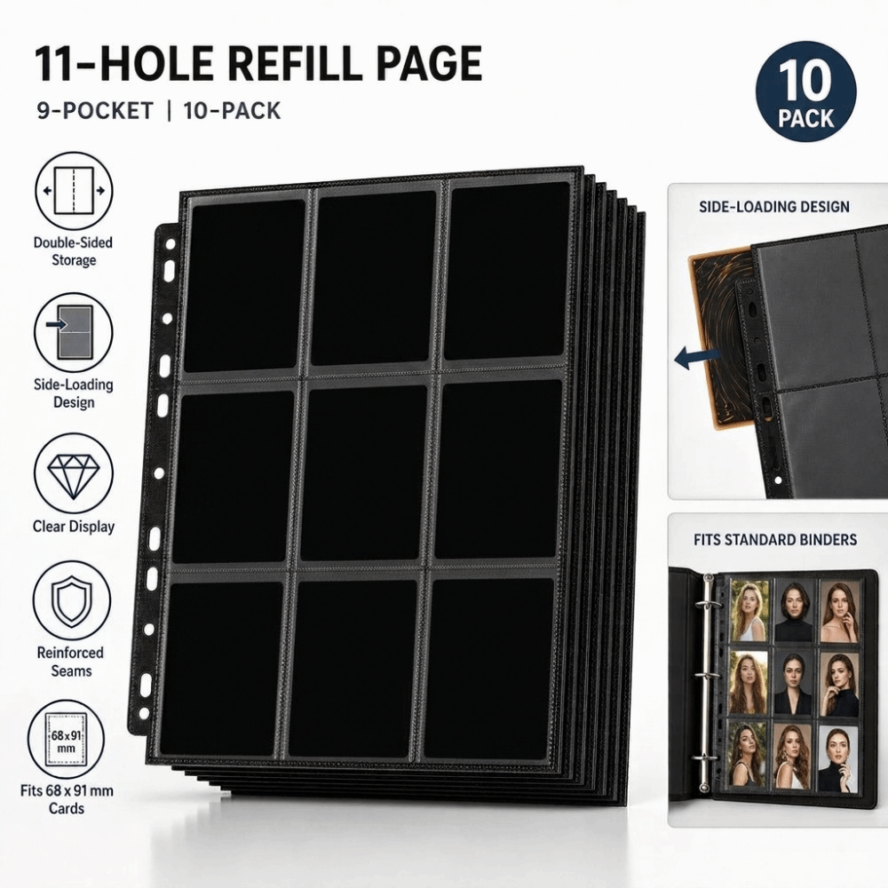 10Pcs 9-Pocket A4 Trading Card - Trading Card Binder 评论和价格