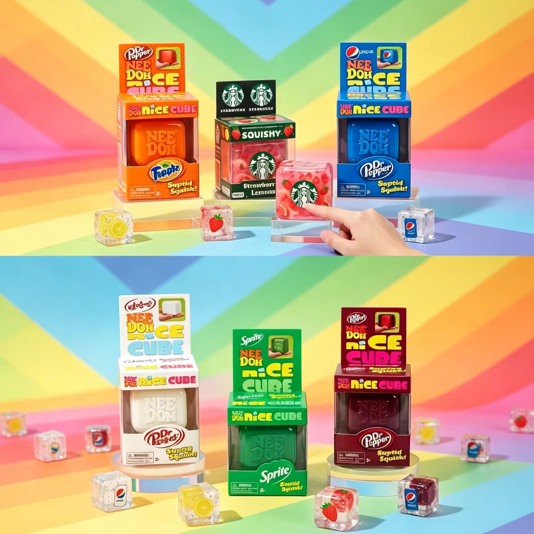Schylling NeeDoh Nice Cube Squ - Fidget Cube Original 评论和价格