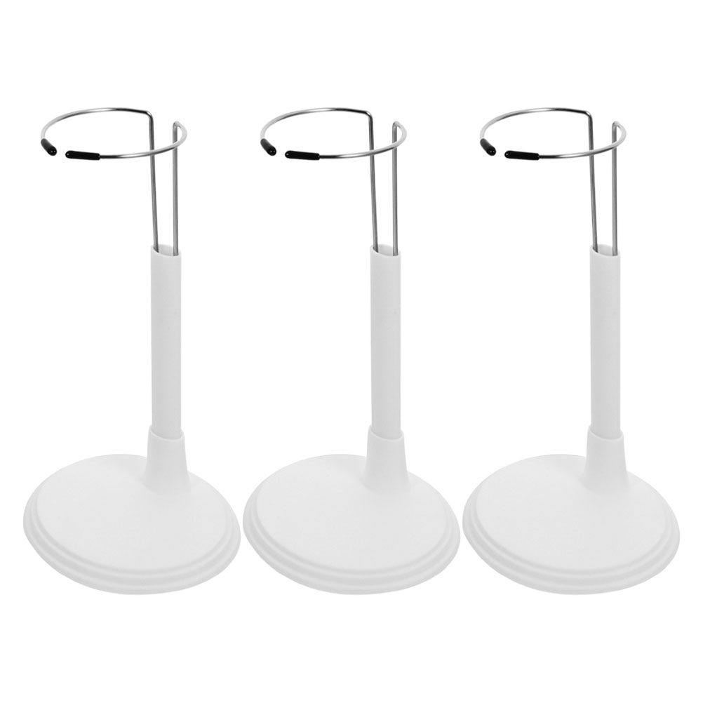 3Pcs White Plastic Adjustable  - Action Figure Stand 评论和价格