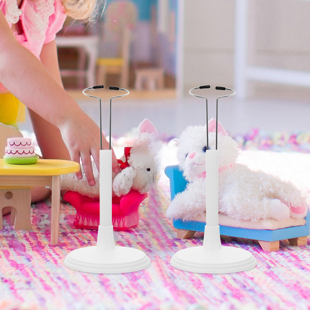 3Pcs White Plastic Adjustable  - Action Figure Stand 评论和价格