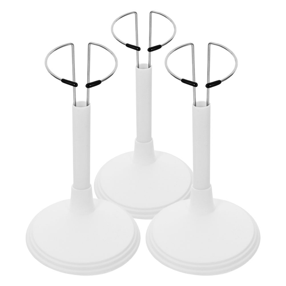 3Pcs White Plastic Adjustable  - Action Figure Stand 评论和价格