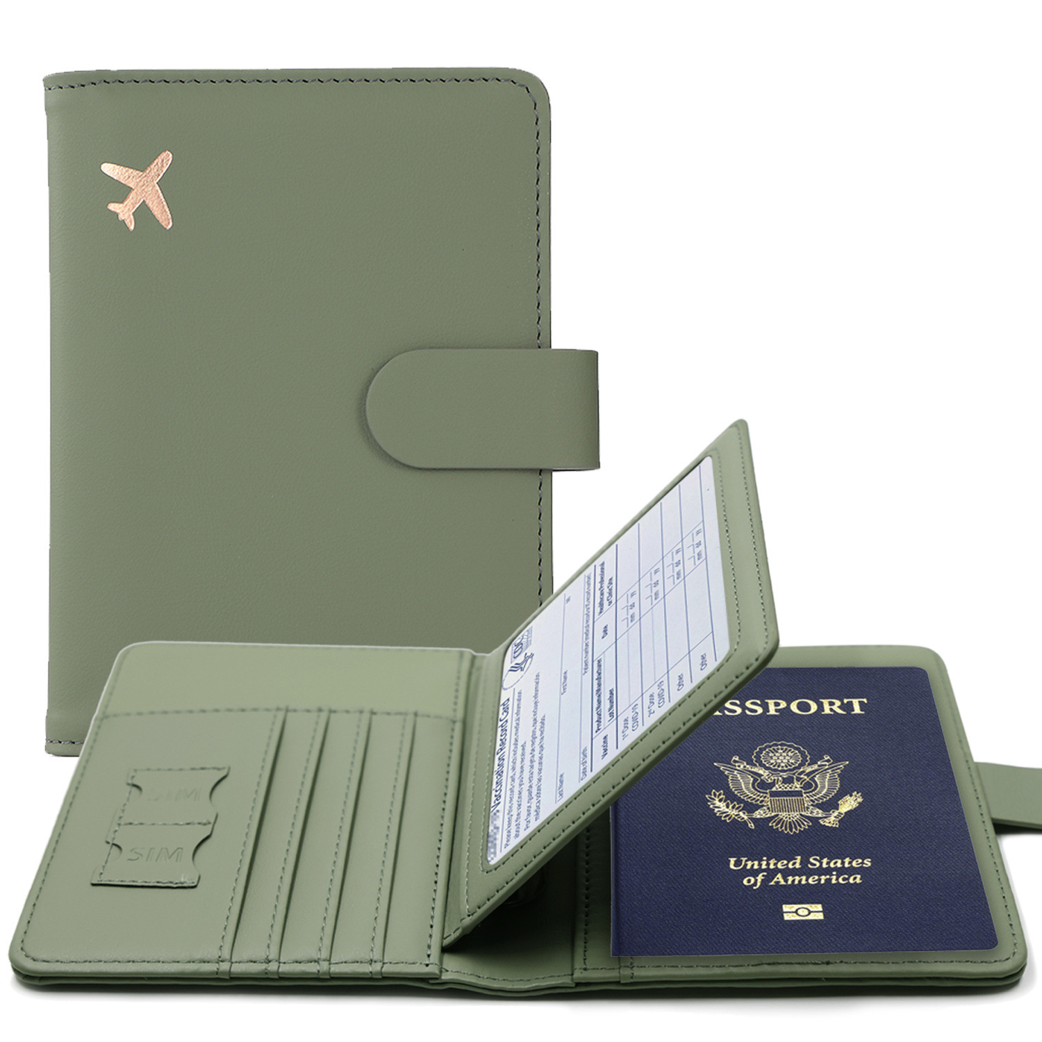 RFID Passport Cover Case Passp - Card Top Loader 评论和价格