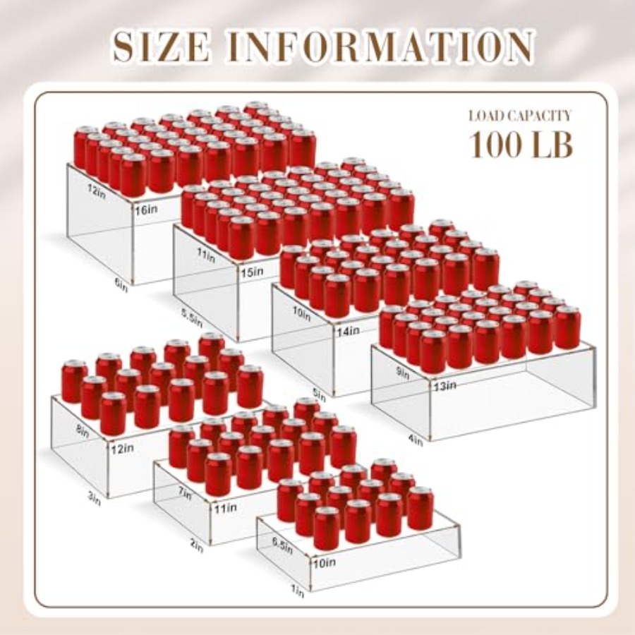 7 Pcs Extra Large Buffet Riser - Display Risers Set 评论和价格