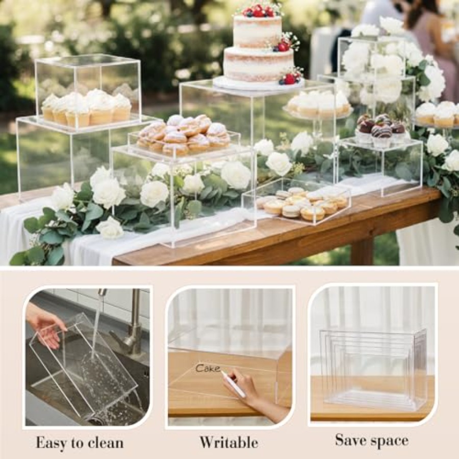 7 Pcs Extra Large Buffet Riser - Display Risers Set 评论和价格