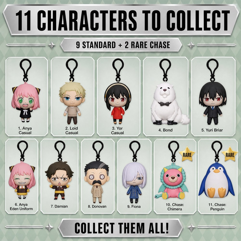 Spy x Family 3D PVC Bag Clip K - Mystery Box Blind Bag 评论和价格