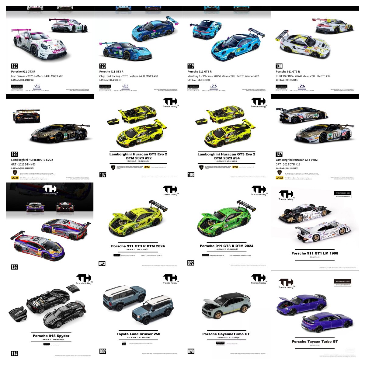 TH 1/64 Porsche 911 GT3 R LeMa - Die Cast Car 1 64 评论和价格