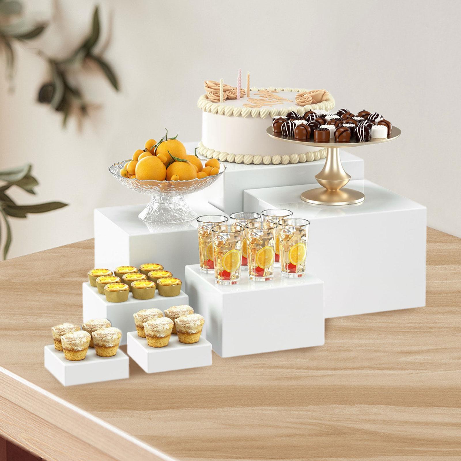 TQH 7Pcs Buffet Riser Dessert  - Display Risers Set 评论和价格