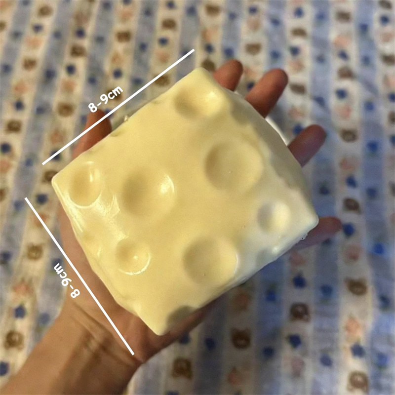 ◑Jumbo Cheese Cube Stress Ball - Fidget Cube Original 评论和价格