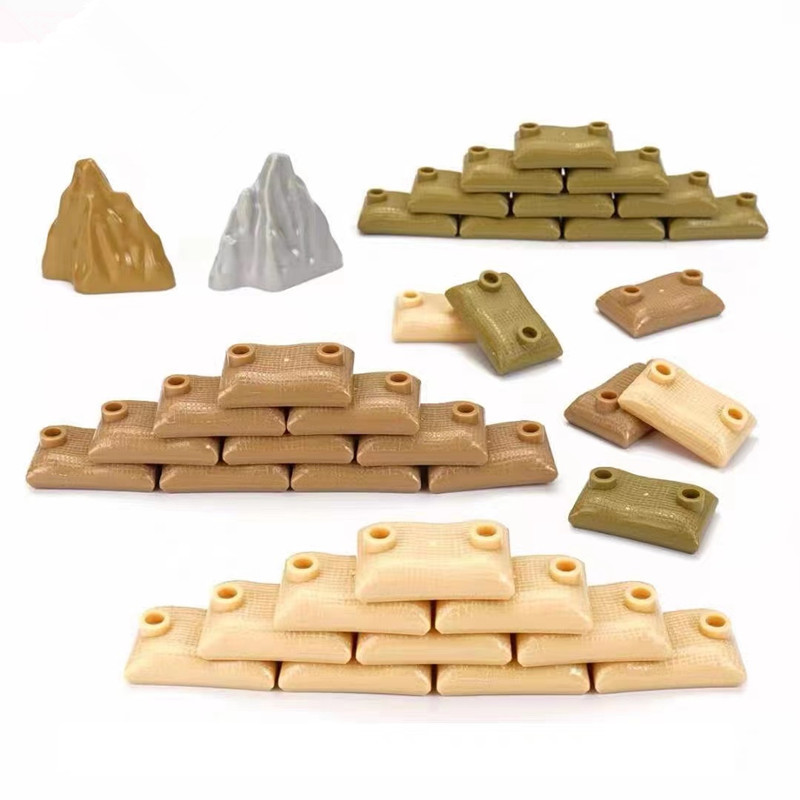 50PCS MOC Military Sandbag Bui - Lego Minifigure Holder 评论和价格