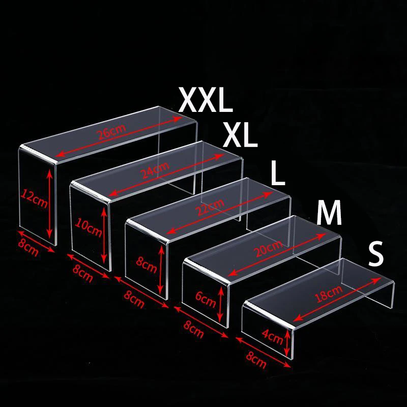 5 Size Acrylic Display Risers  - Pop Display Shelf 评论和价格