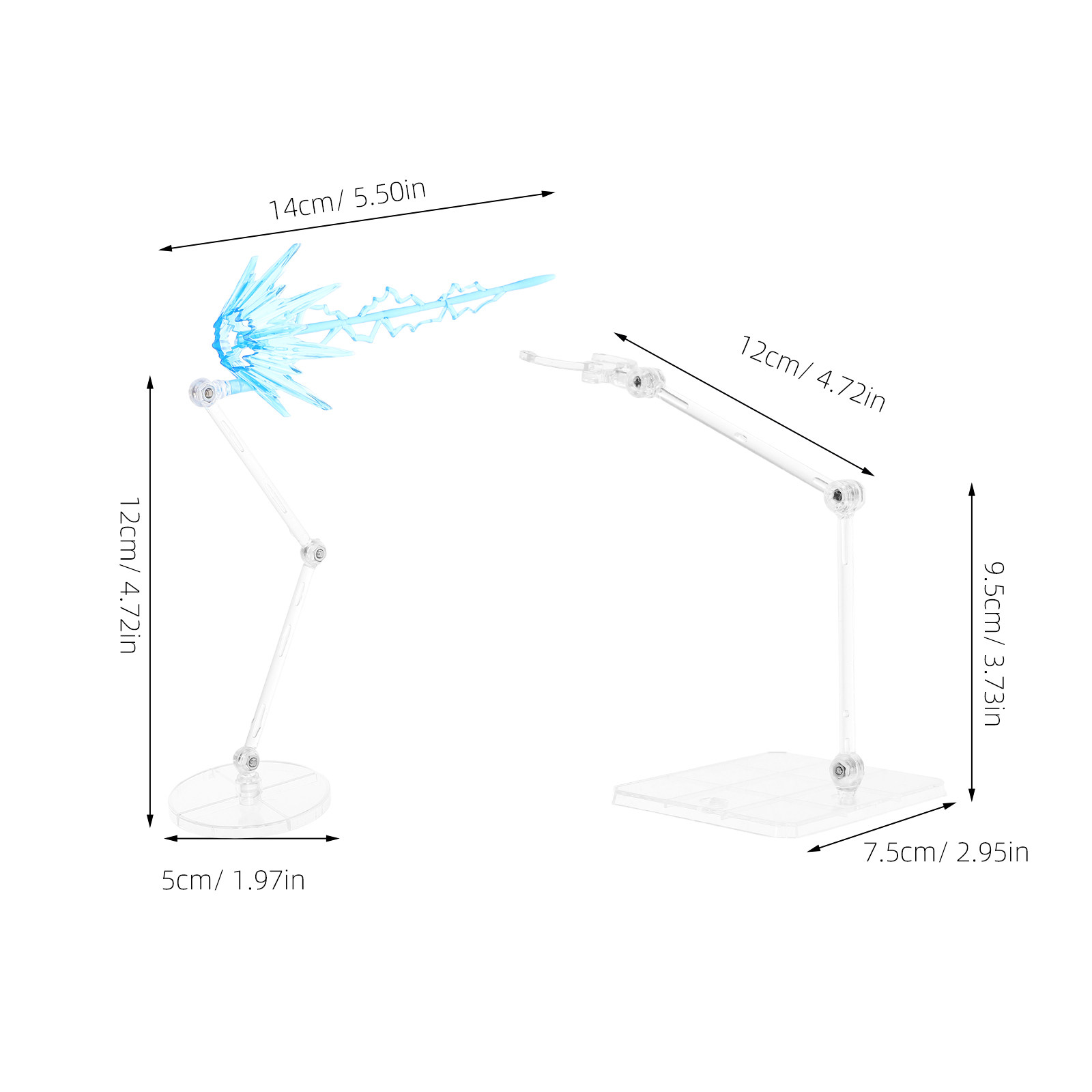1Set Clear Adjustable Figure S - Action Figure Stand 评论和价格