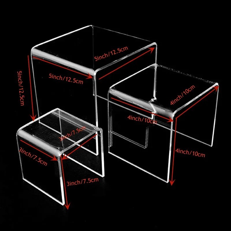 6pcs/Set Acrylic Display Stand - Display Risers Set 评论和价格