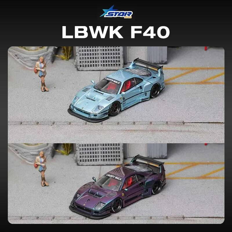 STAR 1:64 LBWK F40 Ice Blue Ma - Die Cast Car 1 64 评论和价格