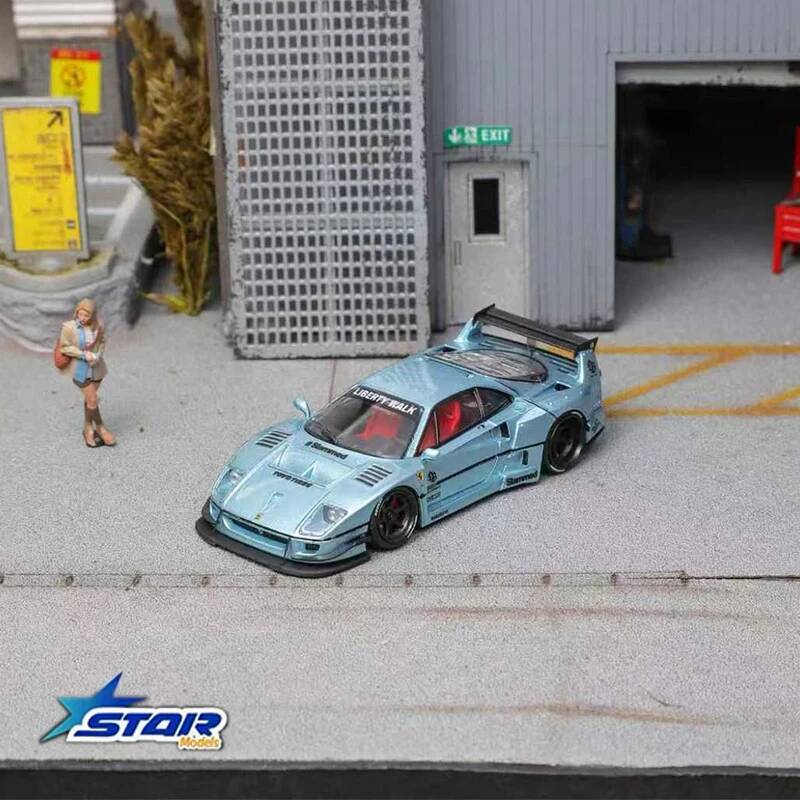 STAR 1:64 LBWK F40 Ice Blue Ma - Die Cast Car 1 64 评论和价格