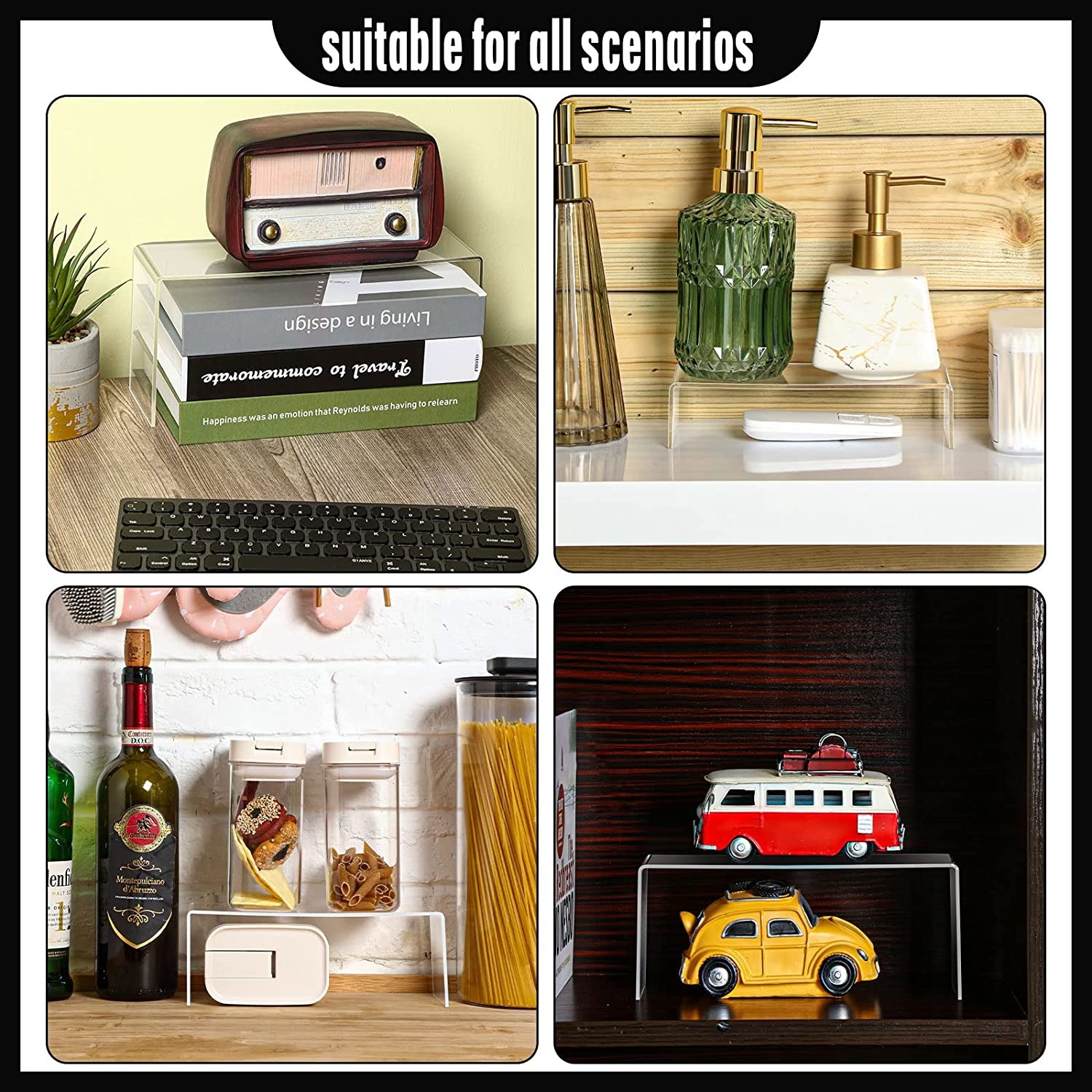 Clear Rectangular Acrylic Disp - Pop Display Shelf 评论和价格