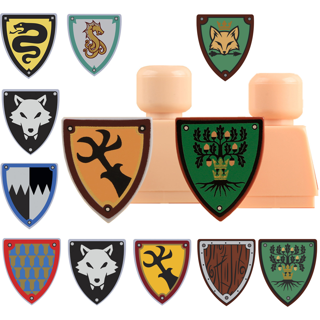 MOC Medieval Knights Black Wol - Lego Minifigure Holder 评论和价格