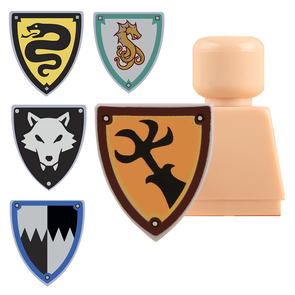 MOC Medieval Knights Black Wol - Lego Minifigure Holder 评论和价格